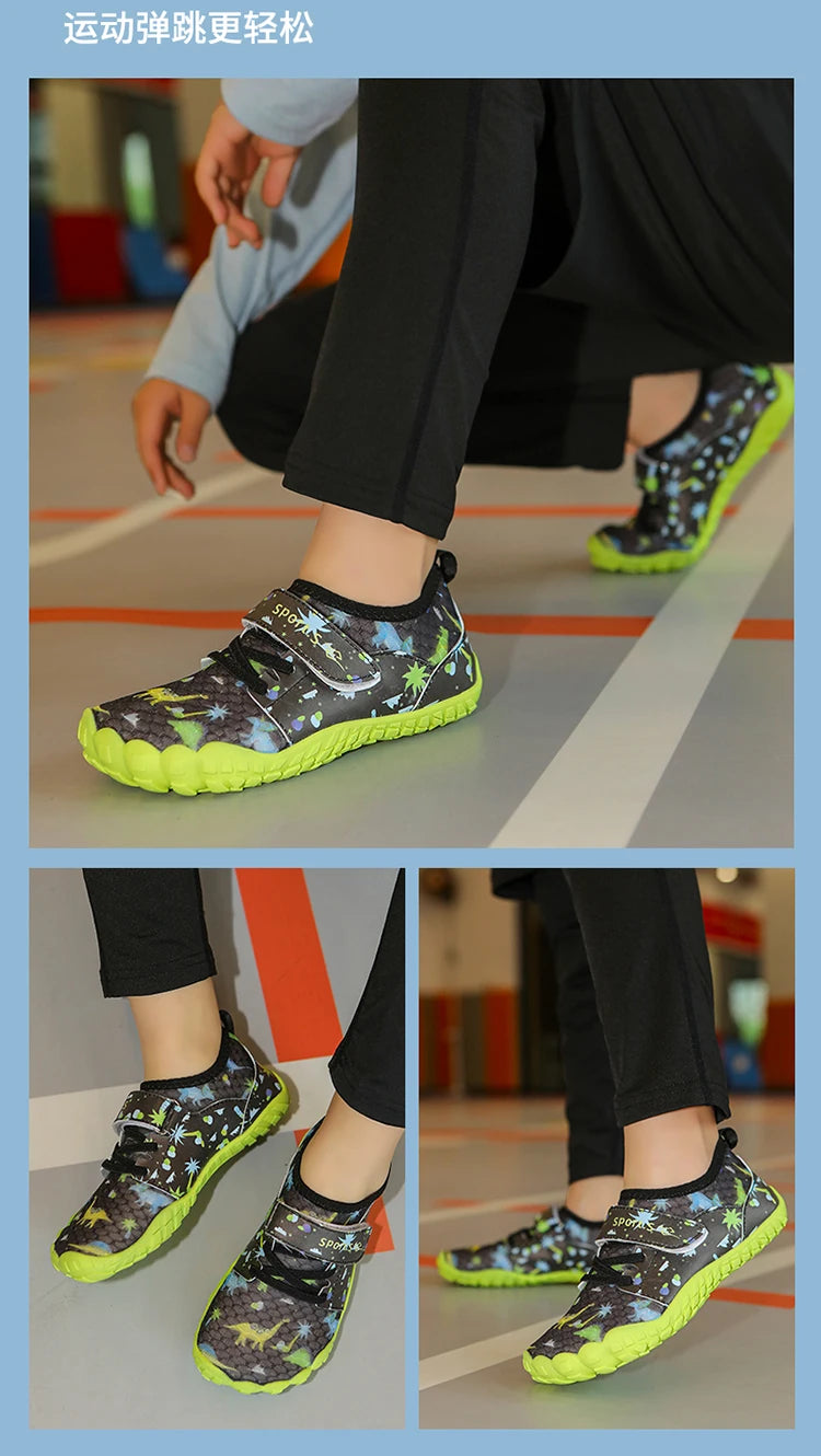 Children's Anti-cut Anti-slip Wear-resistant Rubber-soled Wading Shoes Beach Sandals Quick-drying Pool Shoes Outdoor Water Playi
