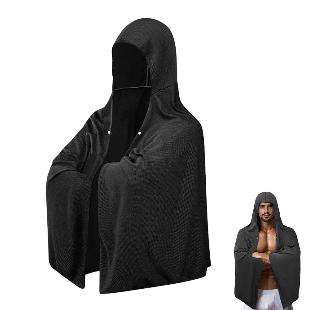 Cooling Hooded Towel Poncho UV Protection Sun Shield for Swimming Beach Pool Outdoor Sports Wipe Sweating Towel