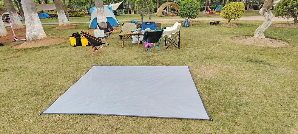 Tent Footprint Ultralight Pocket Picnic Mat with Windproof Stakes Outdoor Camping Portable Folding Waterproof Tent Ground Sheet