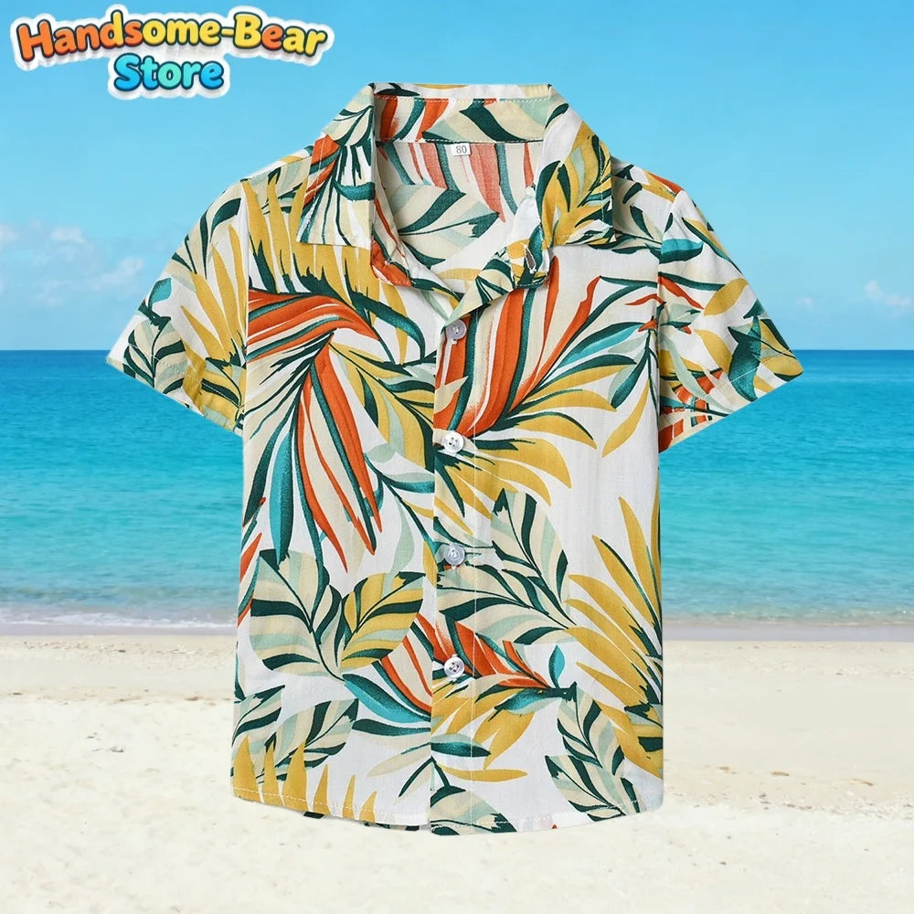 Hawaiian New Kids' Shirt Fashion Pattern 3D Print Shirt Summer Holiday Casual Harajuku t-Shirt Outdoors Simple Boys Girls Shirts