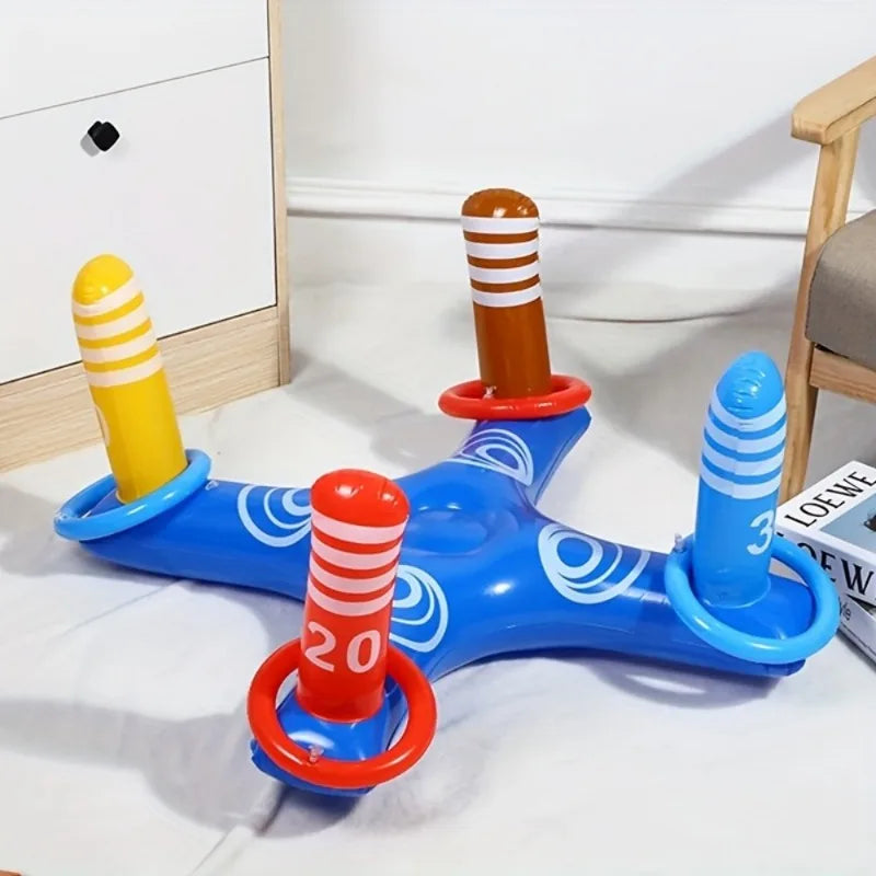 Yard Toss Game for Family - Ring Toss Games, Indoor and Outdoor Sports Toys, Beach Toys, Swimming Pool Toys, Birthday Gift.