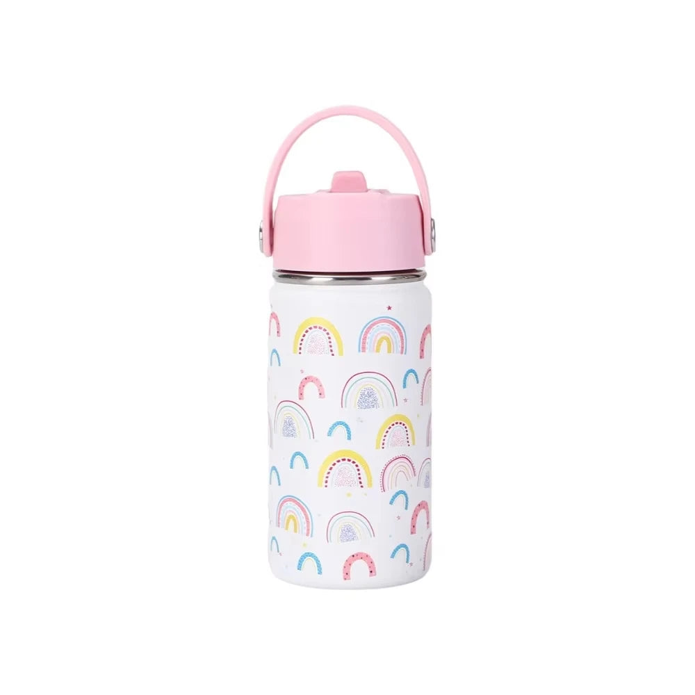 Cartoon Handheld Water Bottle,Fashion Leak-Proof Vacuum Cup,Stainless Steel Insulated Water Bottle for Children Daily Use