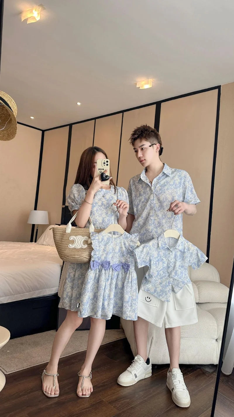 Resort Family Summer Couple Look Beach Clothes Mother and Daughter Dress Vacation Father Son Combinations Shirts Shorts Outfits