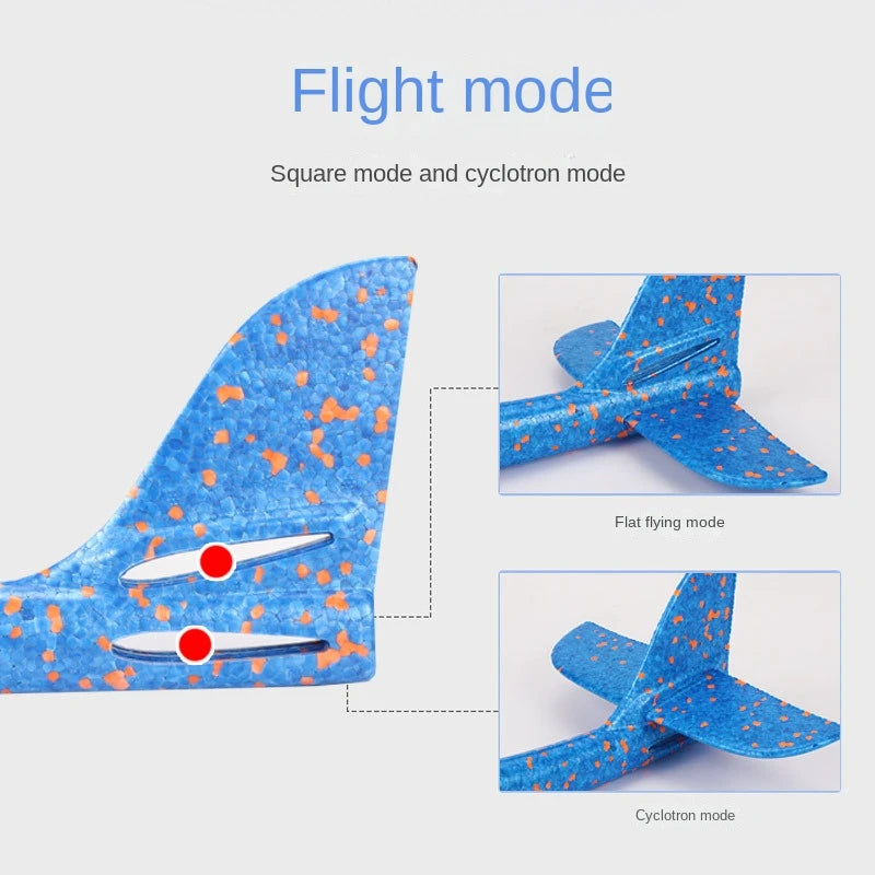 48cm Large Foam Airplane Children's Hand Thrown Airplane Glider Toy Outdoor Parent-child Interaction Funny Toy Boy Gift