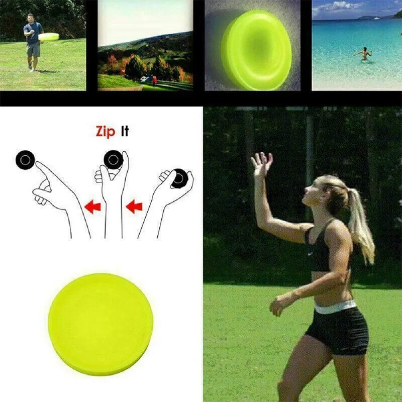 1 Pcs Mini Beach Fly Disk Kids Adult Silicone Outdoor Sports Decompression Disc Fun Entertainment Pocket Toys Xmas Gift