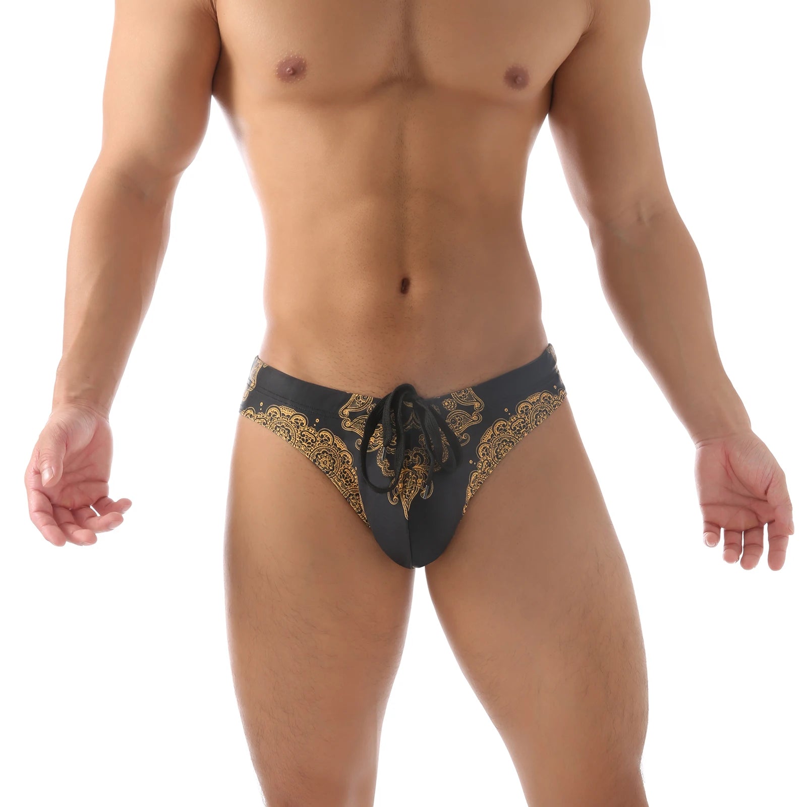 Sexy Swimwear Men Bikini Leopard Totem Swim Briefs Trunks Swimsuit Beach Shorts Bulge Pouch Swimming Bathing Suit Swimsuits