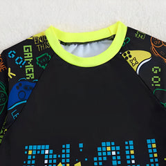 2026 Boys Swimsuit Two Pieces Kids Swimwear With Shorts Printed Children's Bathers Bathing Swimming Swim Suit Summer Beachwear