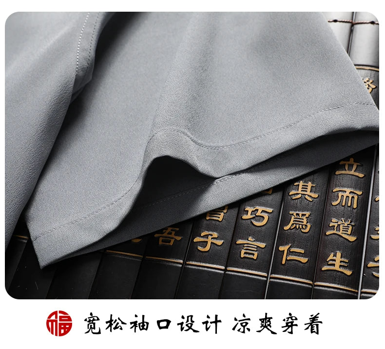 Men's sets (Shirt + trousers) 2026 summer new style men fashion shirt short sleeve shirt High quality shirts male Two Piece