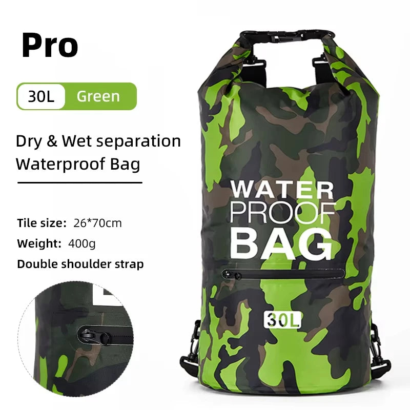 Swimming PVC Pack Dry Bag Backpack for Women Men 10L 15L 20L 30L Waterproof Shoulder Kayak Drifting Rafting Surfing Boating Bag