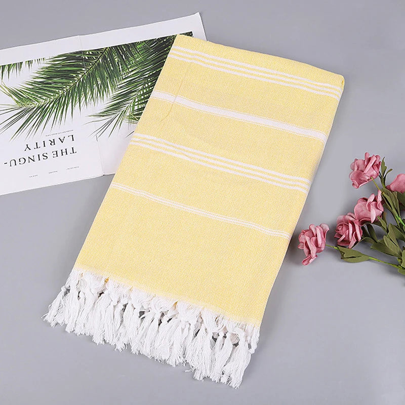 Cotton Turkish Beach Towels Extra Large Sand Free Quick Dry Clearance Swim Bath Camping  Towel Travel Blanket Adult Essentials