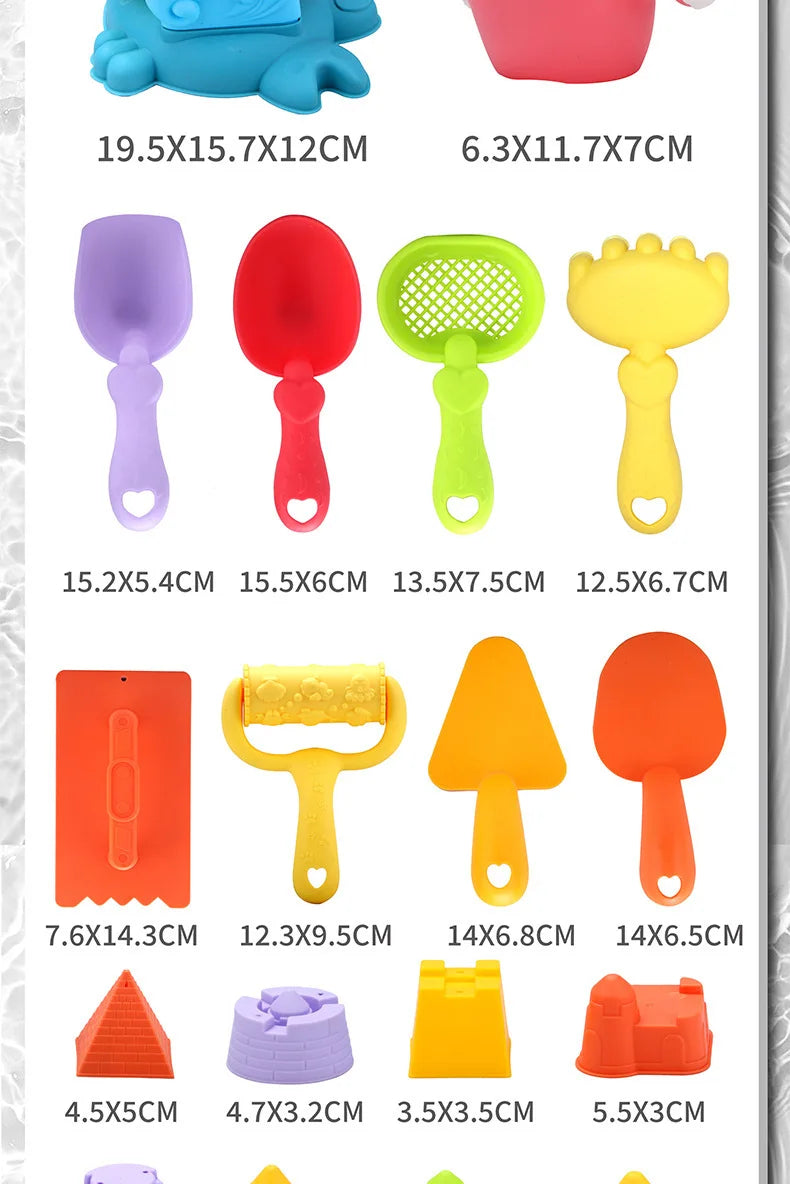 Beach Toys for Kids Sand Toys Set with Sand Bucket Shovel Rake for Beach Sandbox Toys Summer Outdoor Gift Kit for Boys Girls