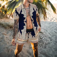 Hawaiian Shirt Sets 3D Printed Men's Casual Fashion Short Sleeves Shirts Oversized Beach Shorts Summer Streetwear Suits Clothing