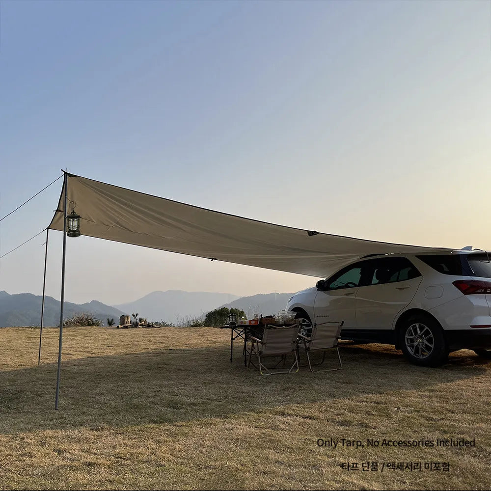 Large Ultralight Waterproof Camping Tarp Awning Sun Shade Shelter Tent for Beach Hiking Backpacking Outdoor 3x3m 3x4m 3x5m 4x4m