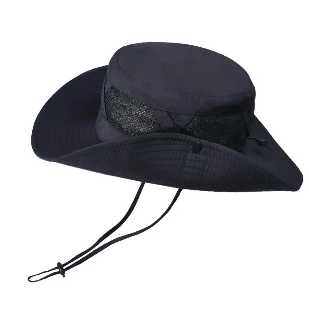 Men's 100% Nylon Fisherman Hat Spring/Summer Big Eaves Breathable Sunshade Sunscreen Fishing Cap