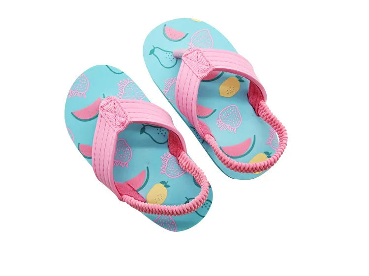Toddler Flip Flops Shoes Little Kid Sandals with Back Strap Boys Girls Water Shoes for Beach and Pool
