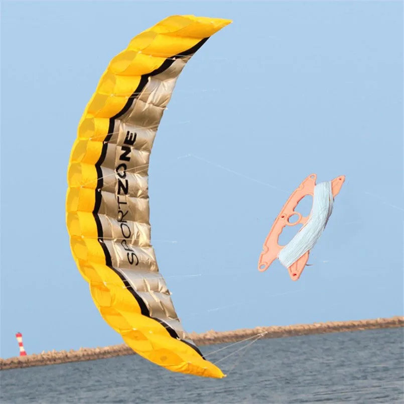 2.5 Meter Novelty Dual Line Flying Kite Parafoil Sports Software Paragliding Nylon Beach Kite Stunt Outdoor Toys For Adult Kids
