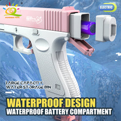 HUIQIBAOThe water gun summer water toy electric water spray gun is suitable for beaches swimming pools swimming and outdoor pa