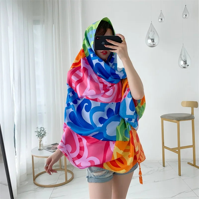 20 Styles 90x180cm Cotton Linen Summer Beach Dress Bikini Cover-ups Sarong Wrap Scarf Women Brazilian Swimsuit Bathing Cover Up