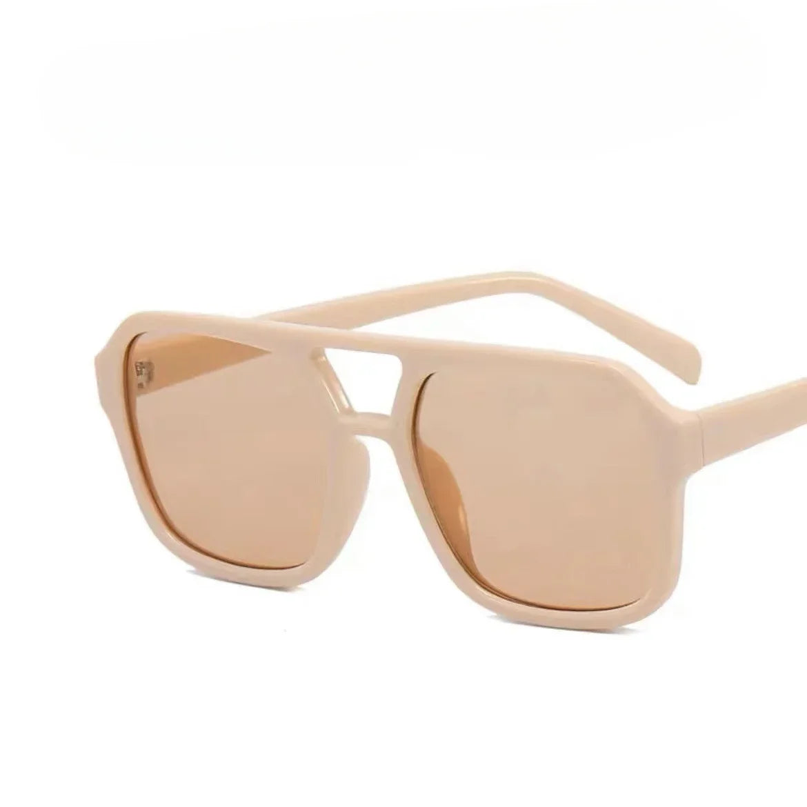 Square Big Frame Sunglasses for Men and Women Lightweight Frame Black Yellow Sun Glasses with UV Protection