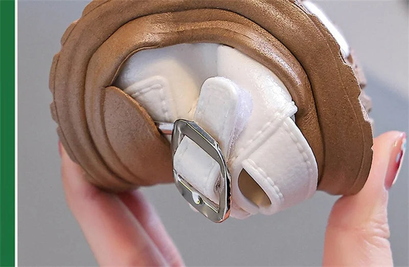 Fashion Solid Korean Kid Sandals Summer New Versatile Anti Slip Soft Bottom Girl Boy Beach Sandal Kindergarten Anti Kick Sandals