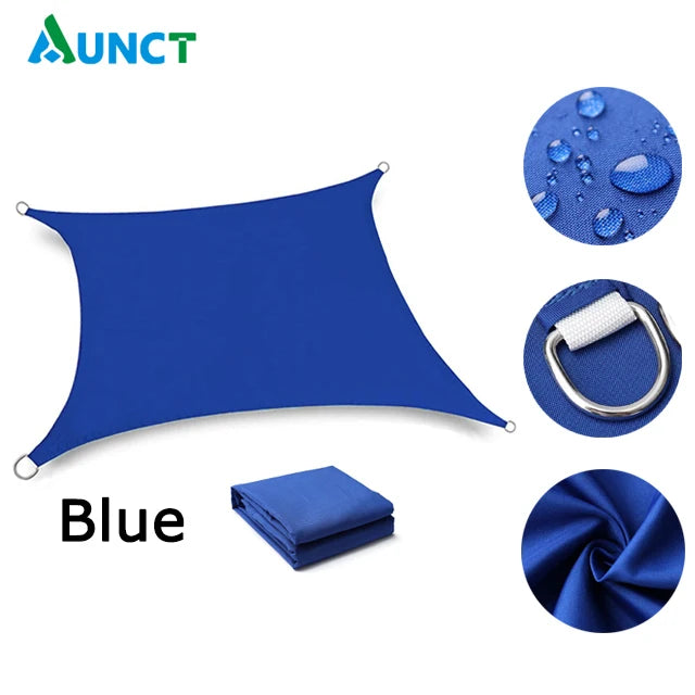 420D Waterproof Square Rectangular Shade sail, Outdoor Garden Swimming Pool Awning, Camping Hiking Sun shelter