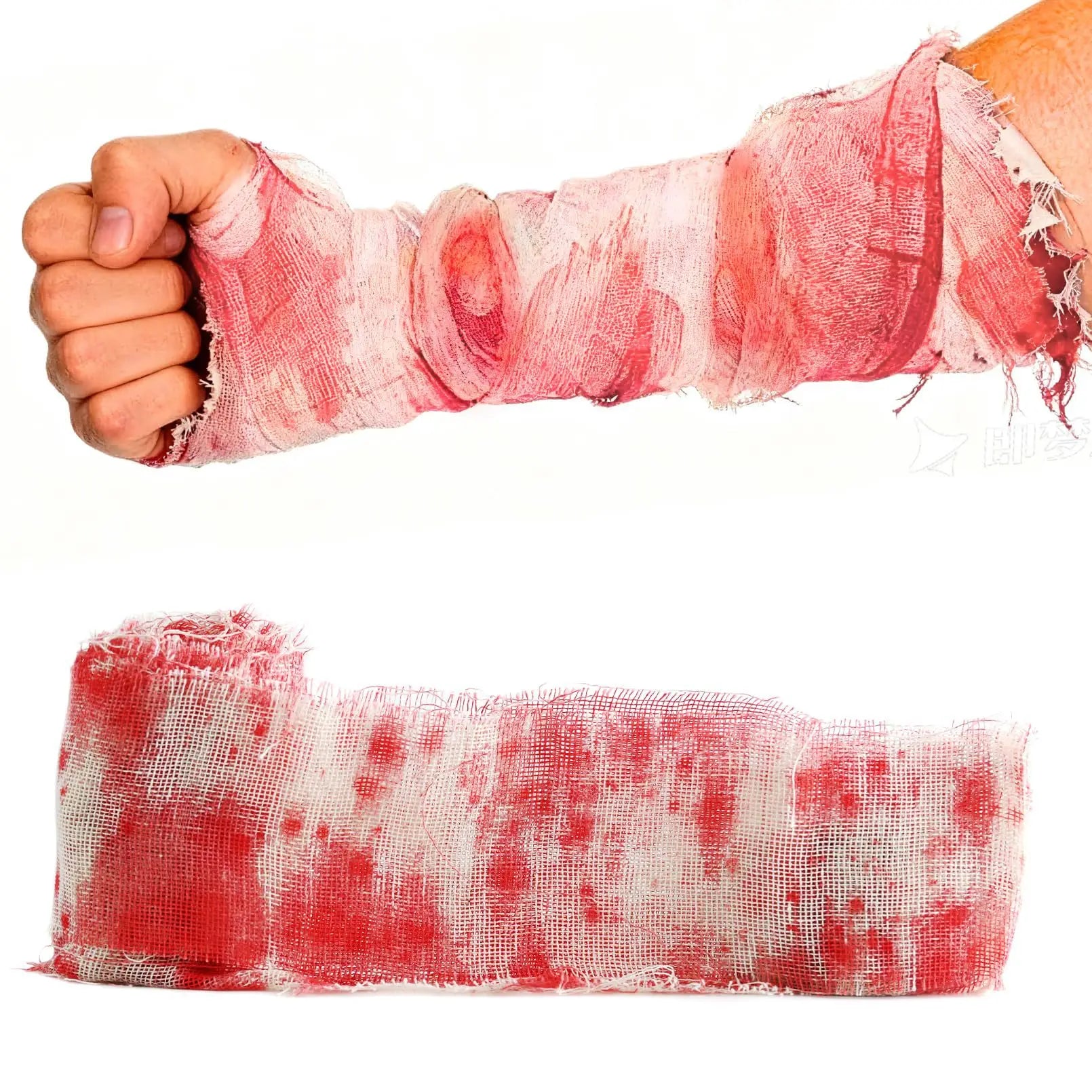 Halloween Bloody Bandage Cloth Artificial Blood Halloween Decor Scary Prop for Terror Party Cosplay Haunted House DIY Supply
