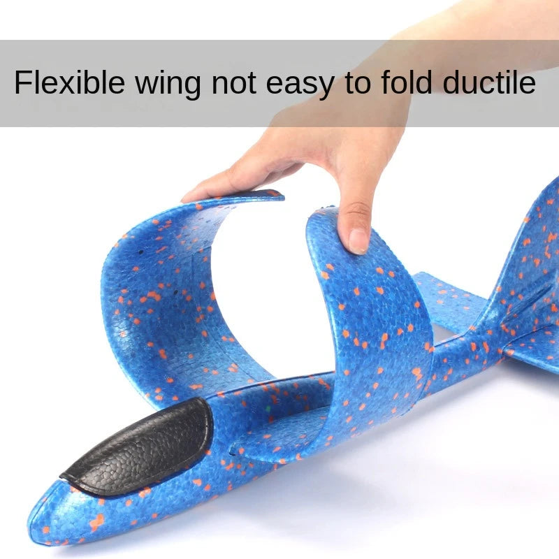48cm Large Foam Airplane Children's Hand Thrown Airplane Glider Toy Outdoor Parent-child Interaction Funny Toy Boy Gift