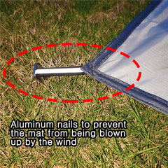 Tent Footprint Ultralight Pocket Picnic Mat with Windproof Stakes Outdoor Camping Portable Folding Waterproof Tent Ground Sheet