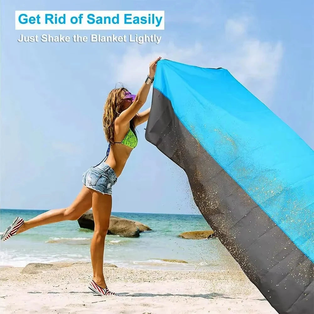Beach Blanket Super Large 79 x 83 Inch Sandproof Waterproof Soft Comfortable Material Light Weight Portable for Beach Outdoor