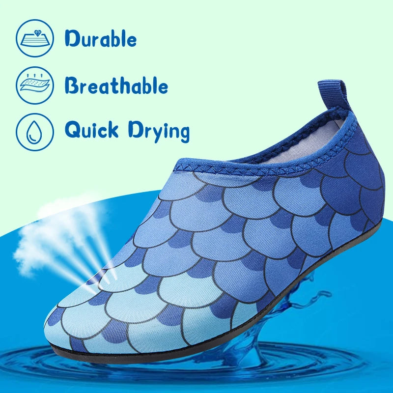 Children Water Beach Shoes Swimming Barefoot Girls Quick-Drying Aqua Shoes Boy Color Light Soft Slipper Snorkeling Swim Socks