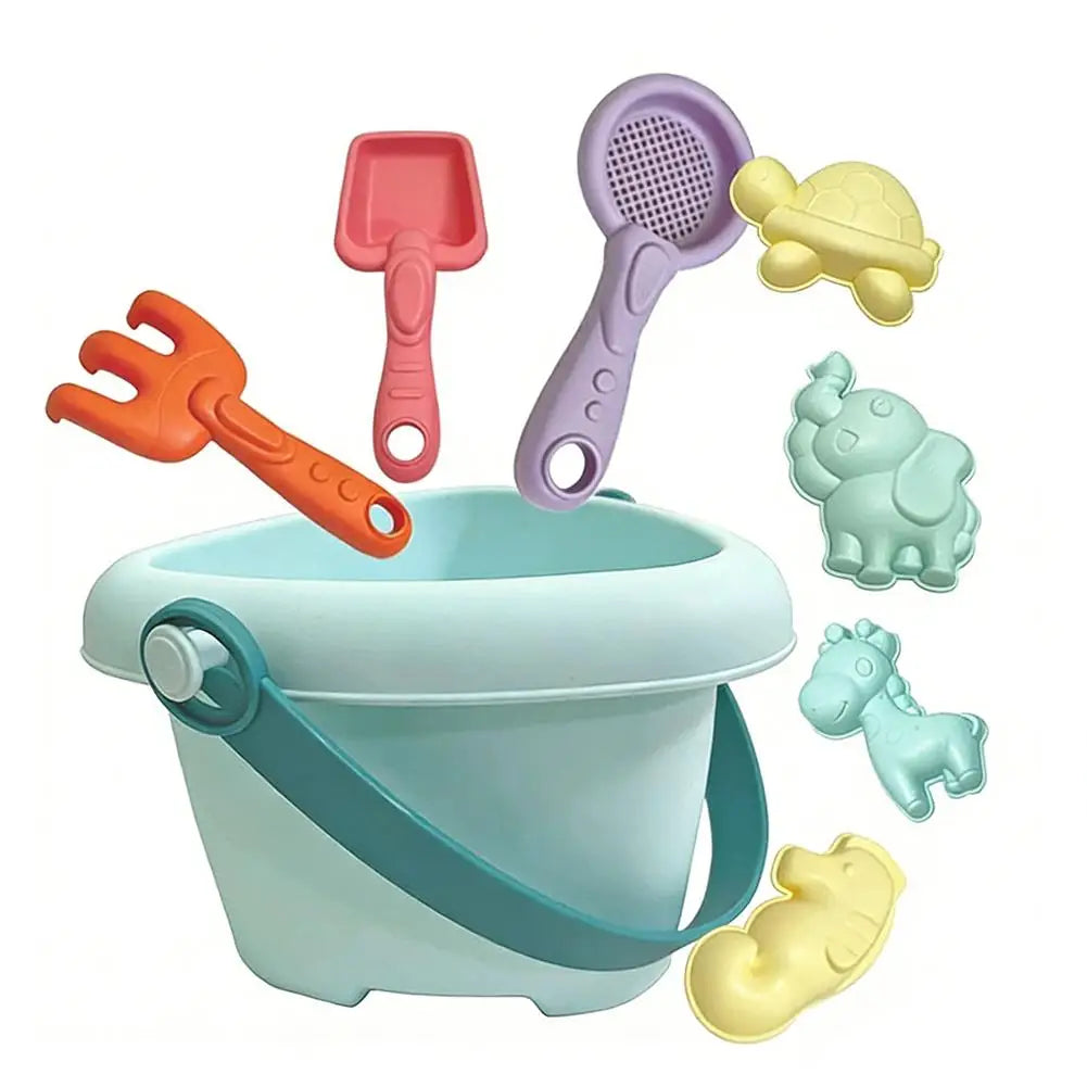 Children's Beach Toy Set, ATV, Sand Digging and Water Toy, Bucket, Hourglass, Shovel, Beach Sand Play Tool Toy