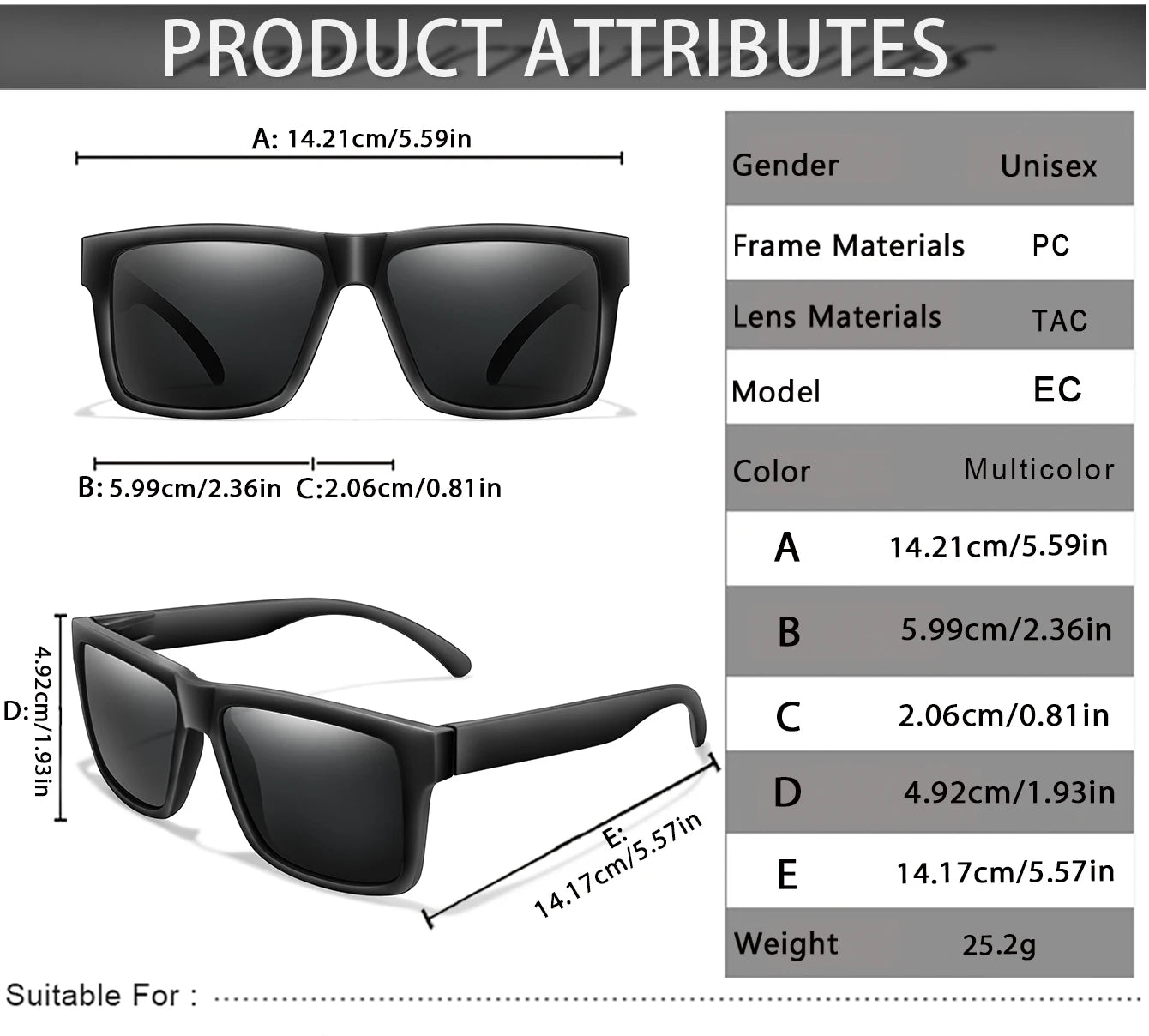 Luxury Square Vintage Polarized Cycling Sunglasses Men Women Fashion Travel Driving Fishing Sun Glasses Male Eyewear UV400