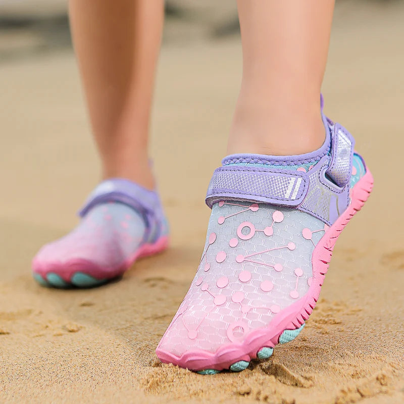Water Shoes Children's Beach Shoes Quick-Drying Breathable Barefoot Swimming Water Shoes Outdoor Sneakers River Slippers Water S