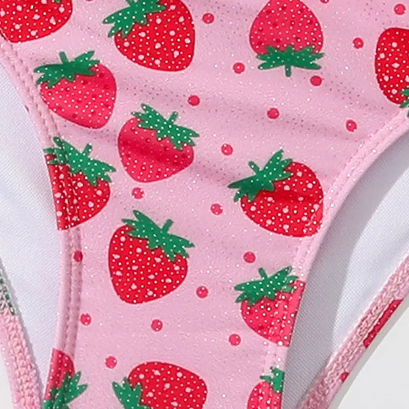 Girls Swimsuit 3 Pieces Swimwear for Kids Summer 2026 Children Bathsuits Beach Cover-Ups Bikini Sets Teenager Clothing