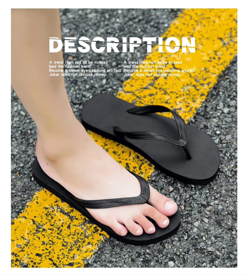High Quality Men's Flip Flops Summer Light Beach Slippers Fashion Non-slip Casual Male Sandals Outdoor Black Flip Flop Sandals