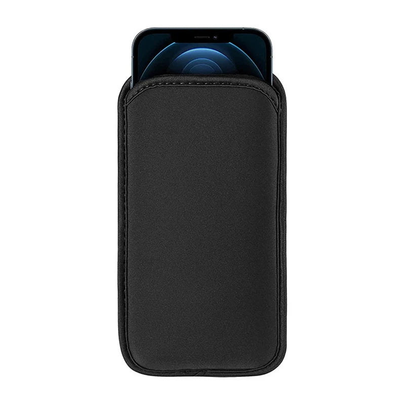 {Summer2} {Winter4} Black Direct-Insert Neoprene Waterproof Phone Pouch Shockproof Scratch-Resistant Mobile Phone Protect Bag