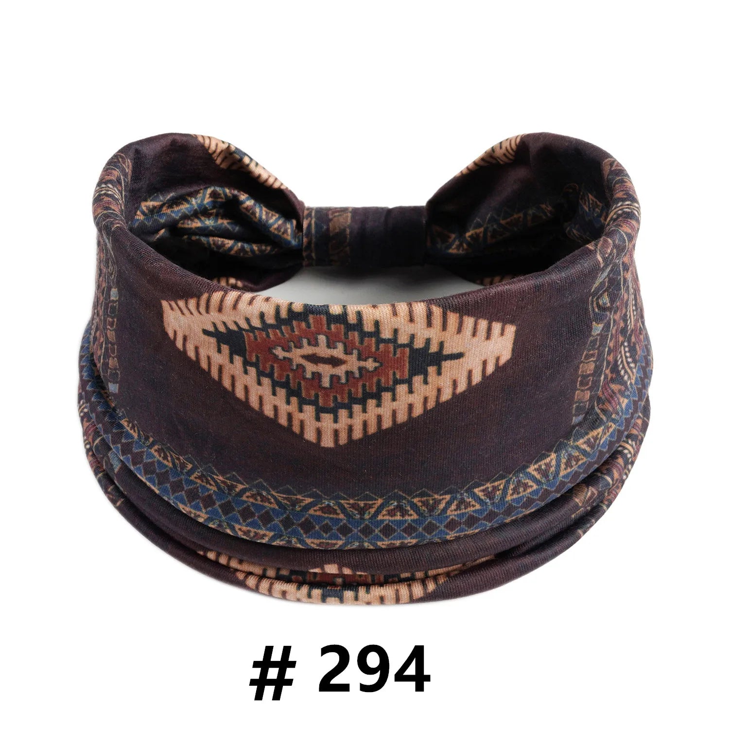 Boho African Headbands for Women Wide Cotton Turban Headwrap  Knot Elastic Hairbands Bandeau Sport Workout Yoga Hair Accessories