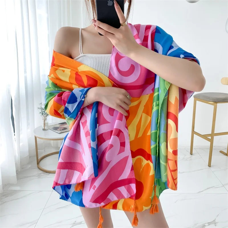 20 Styles 90x180cm Cotton Linen Summer Beach Dress Bikini Cover-ups Sarong Wrap Scarf Women Brazilian Swimsuit Bathing Cover Up