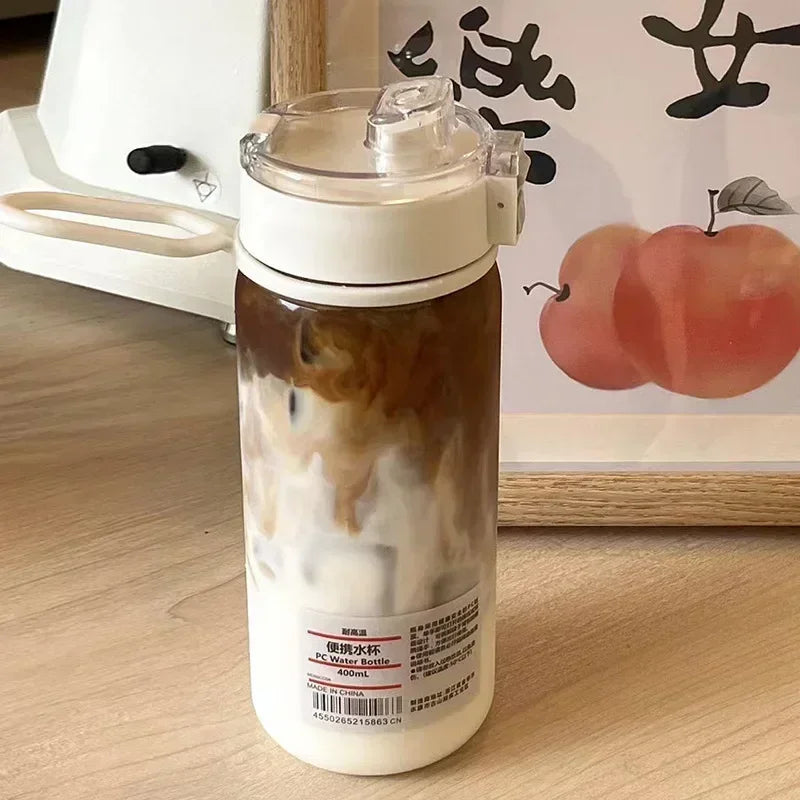 350/550ml Travel Plastic Clear Drinking Bottle Sports Water Bottle Drinking Cup Leakproof for Outdoor Camping