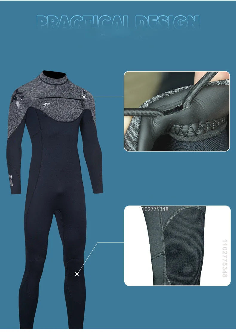 Men Women Neoprene Wetsuits 3/2MM Surf Suit Snorkel Swimwear Winter High Elasticity Rash Guards Spearfishing Scuba Diving