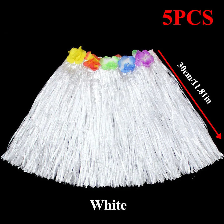 1pc/5pcs-Hawaiian Hula Skirt Hawaiian Grass Skirt Tropical Hawaiian Hula Skirt Hawaiian Hula Skirt Costume Summer Beach Vacation