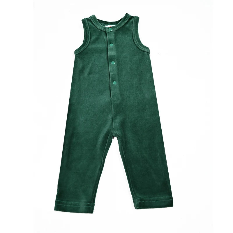 AA-Velour and Striped Layered Set Kids Clothes Sibling Matching Girl Dress Boys Top Baby Romper V Neck Children Family Matching