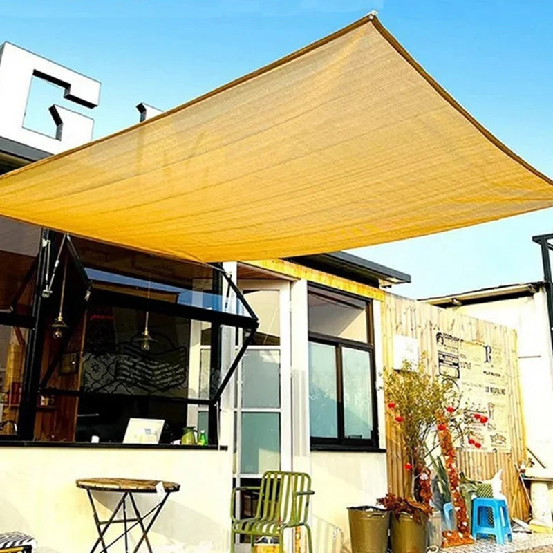 85~90% Shading Beige Virgin HDPE Sunshade Net Balcony Screen Outdoor Anti-UV Sunscreen Fabric Camping Sun Shade Net