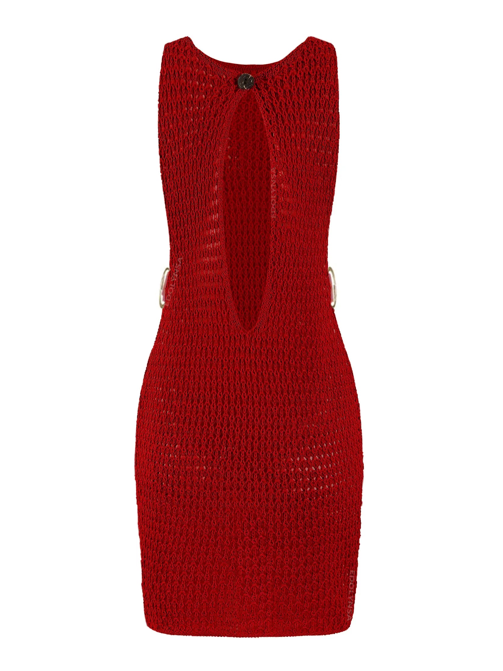 2024 Summer Sexy One Neck Cut Out Circle Decoration Corset Slim Beach Mini Dress Women Seaside Beachwear Swimwear Cover Up A2796
