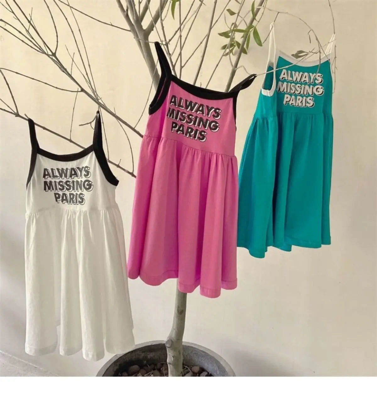 2026 Summer Girls Cute Print One Piece Suspender Dress Casual Design