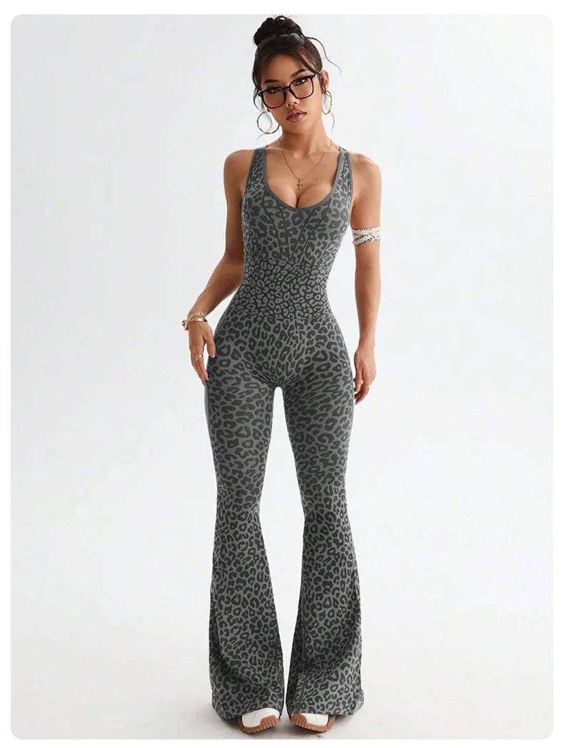 Sexy Back V Jumpsuit Gym Set Women Training Yoga Suit Sportswear Women Sports Jumpsuit Fitness Rompers Stretch Workout Bodysuits