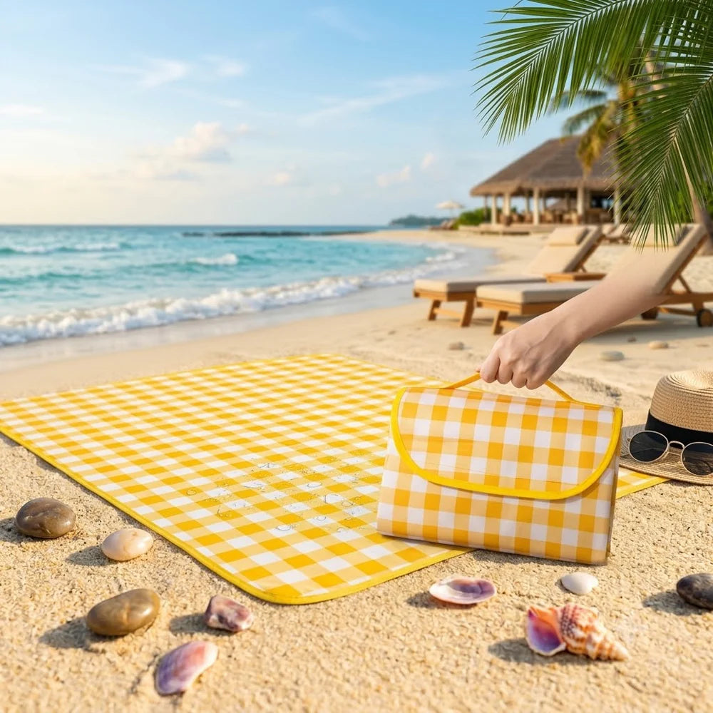 Outdoor Picnic Mat Waterproof Moisture-Proof Camping Ground Mat Thickened Picnic Blanket for Outdoor Activities and Grass Land